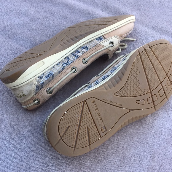 Sperry Top Sider Sequin Leather Loafers, 7.5M - Picture 7 of 11